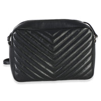 Saint Laurent Black Matelasse Calfskin Lou Camera Handbag 4