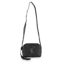 Saint Laurent Black Matelasse Calfskin Lou Camera Handbag 8
