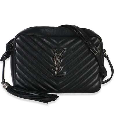 Saint Laurent Black Matelasse Calfskin Lou Camera Handbag id