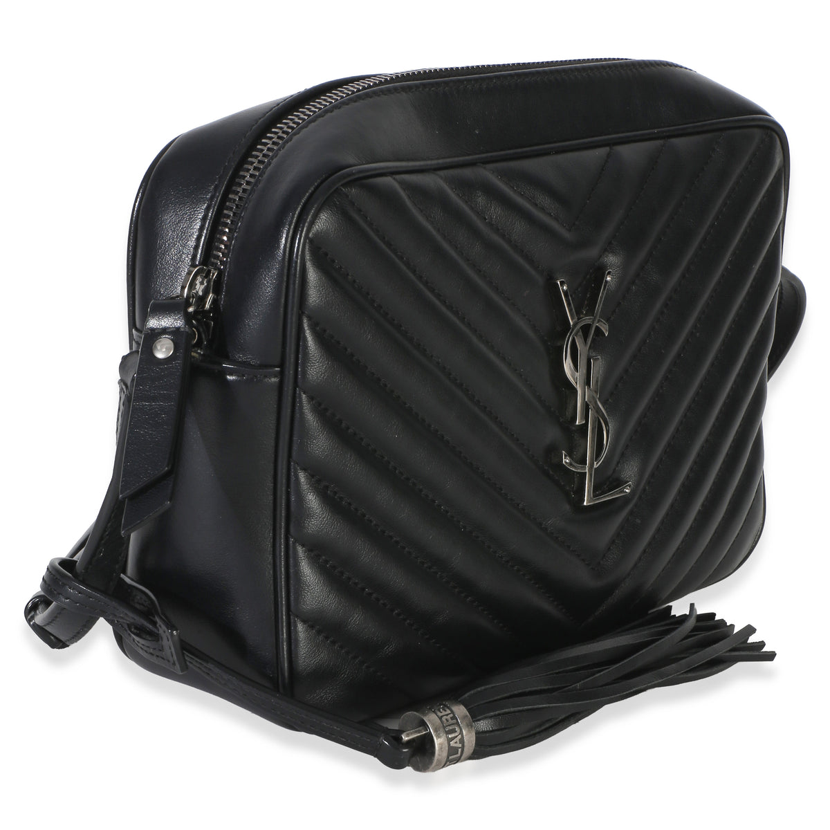Saint Laurent Black Matelasse Calfskin Lou Camera Bag Handbag 3