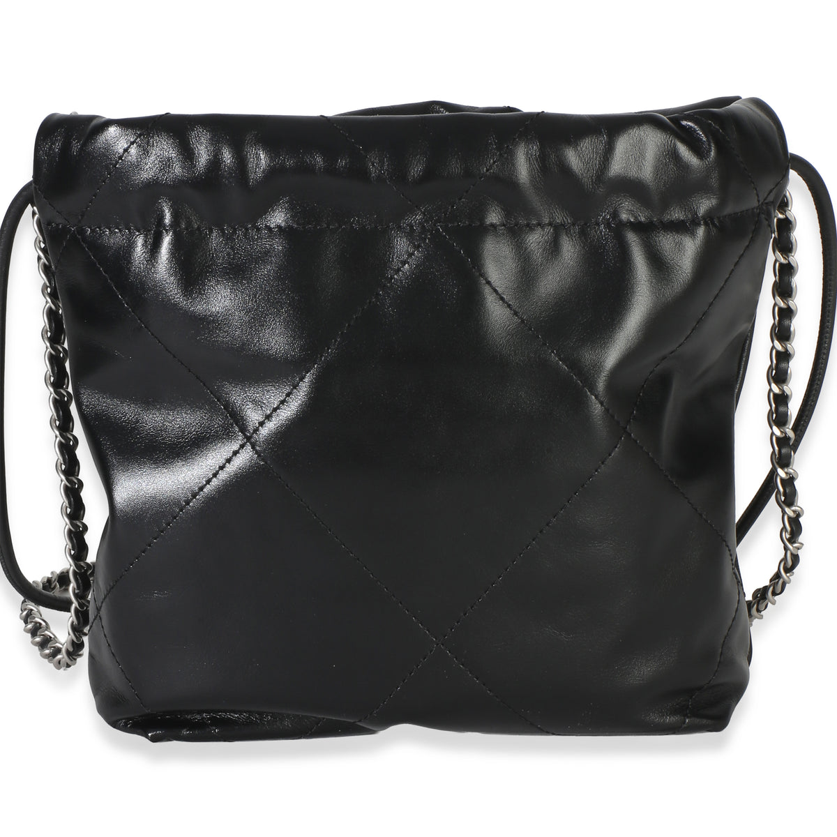 Chanel Black Quilted Calfskin  22 Mini Hobo Handbag 4