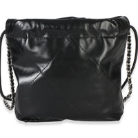 Chanel Black Quilted Calfskin  22 Mini Hobo Handbag 4