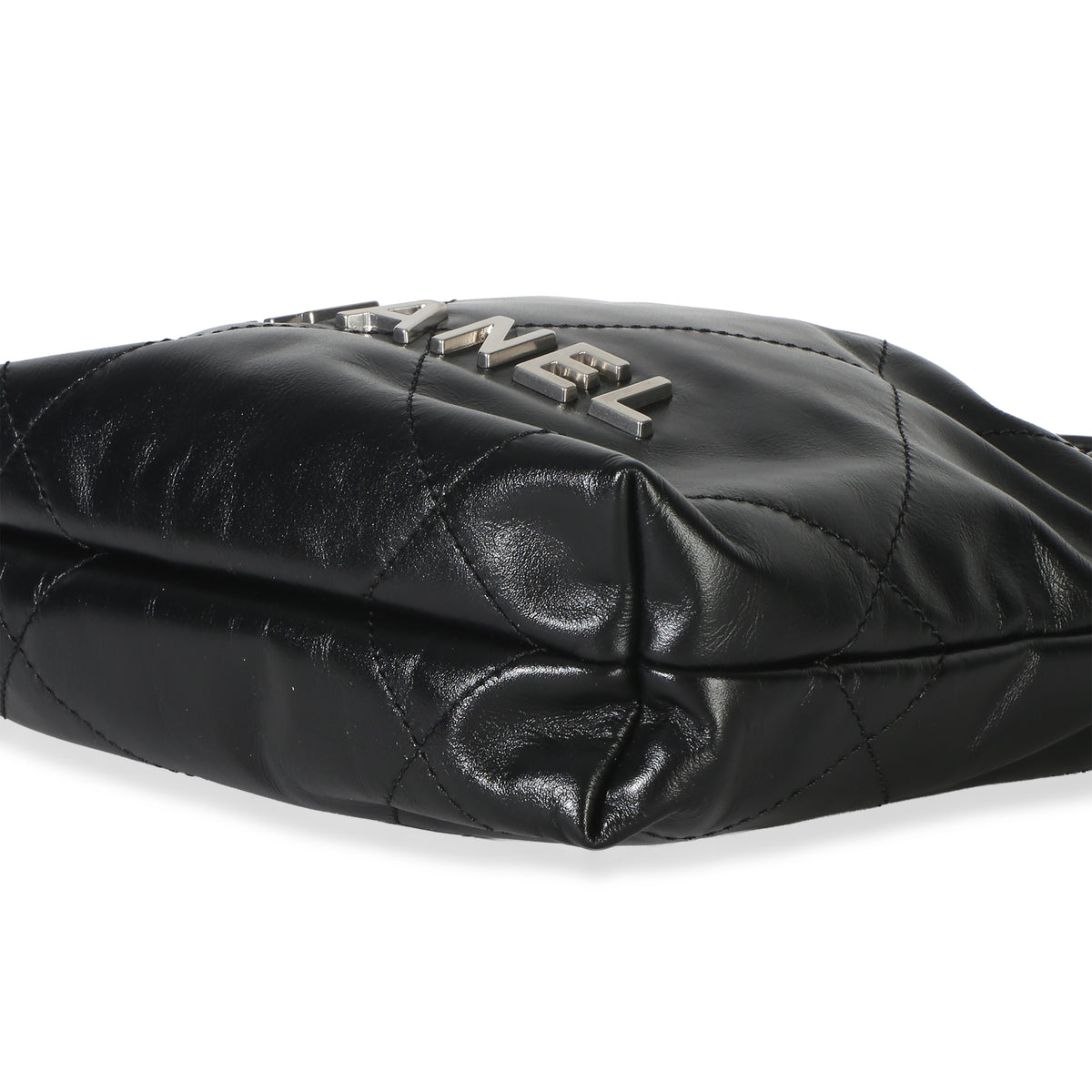 Chanel Black Quilted Calfskin  22 Mini Hobo Handbag 6