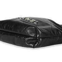 Chanel Black Quilted Calfskin  22 Mini Hobo Handbag 6