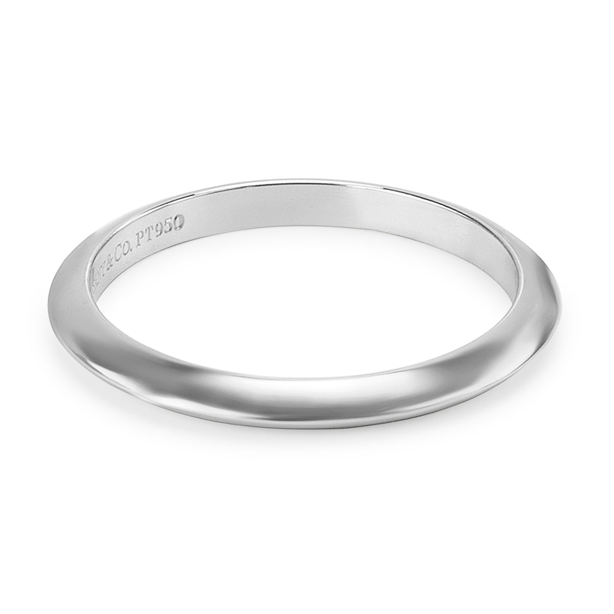 Tiffany & Co. Platinum Knife Edge Band 3