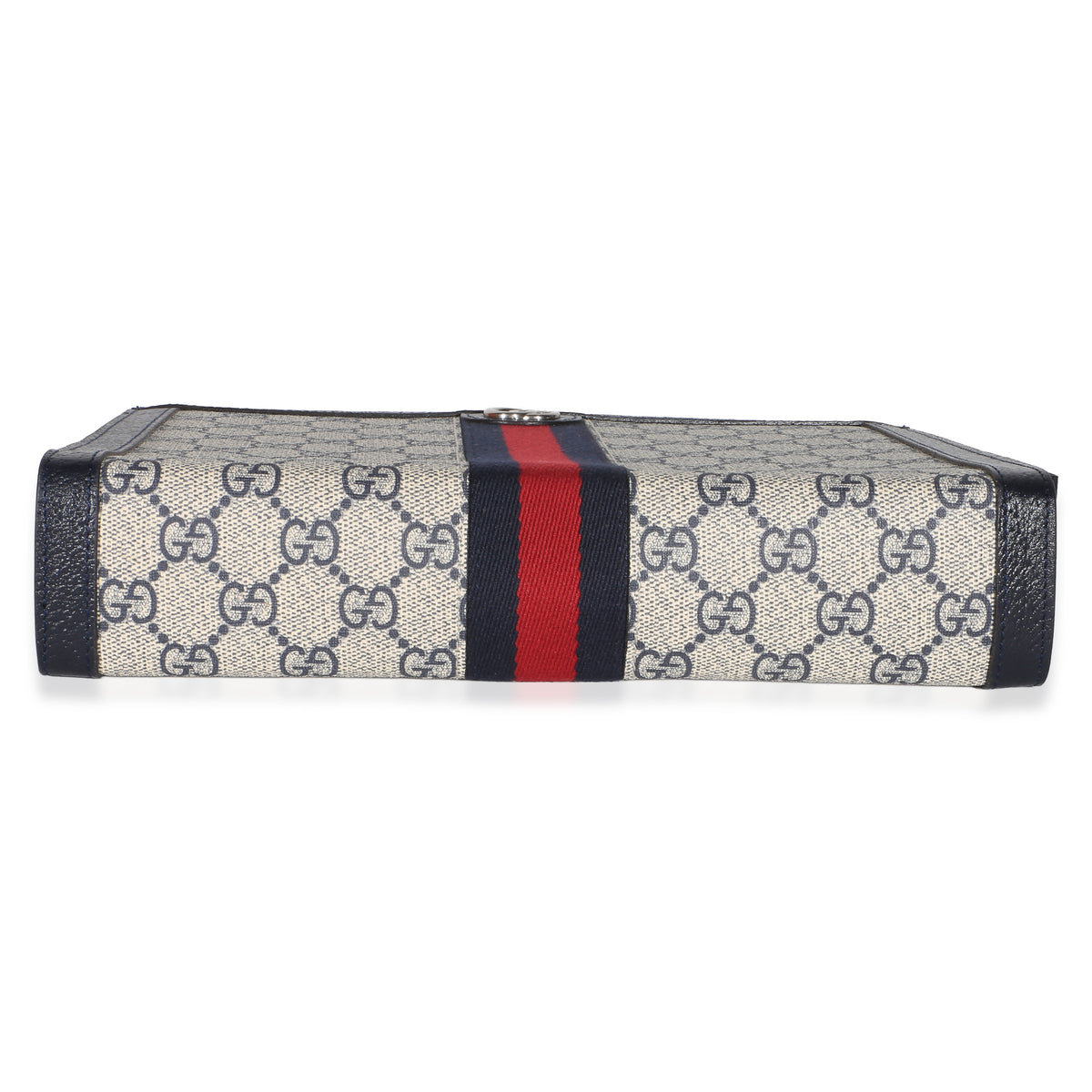 Gucci Navy GG Supreme Canvas Large Ophidia Pouch Handbag 5