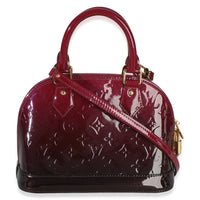 Louis Vuitton Burgundy Patent  Monogram Ombré Alma BB Handbag 4
