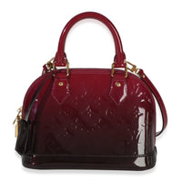 Louis Vuitton Burgundy Patent  Monogram Ombré Alma BB Handbag fv