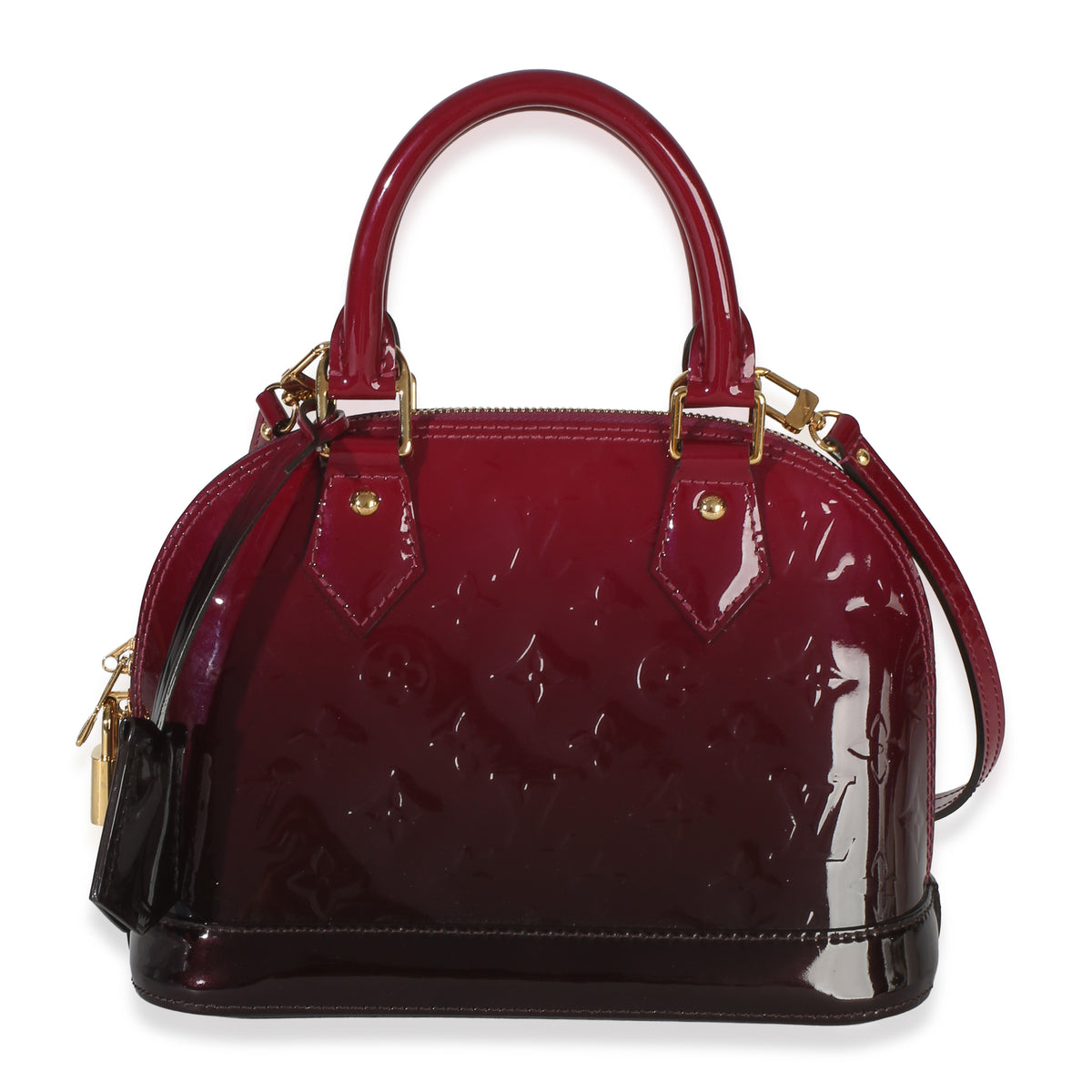 Louis Vuitton Burgundy Patent  Monogram Ombré Alma BB Handbag id