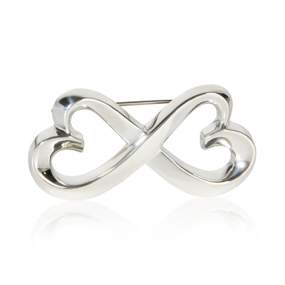 Tiffany & Co. Sterling Silver Paloma Picasso Loving Heart Brooch fv