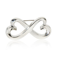 Tiffany & Co. Sterling Silver Paloma Picasso Loving Heart Brooch fv