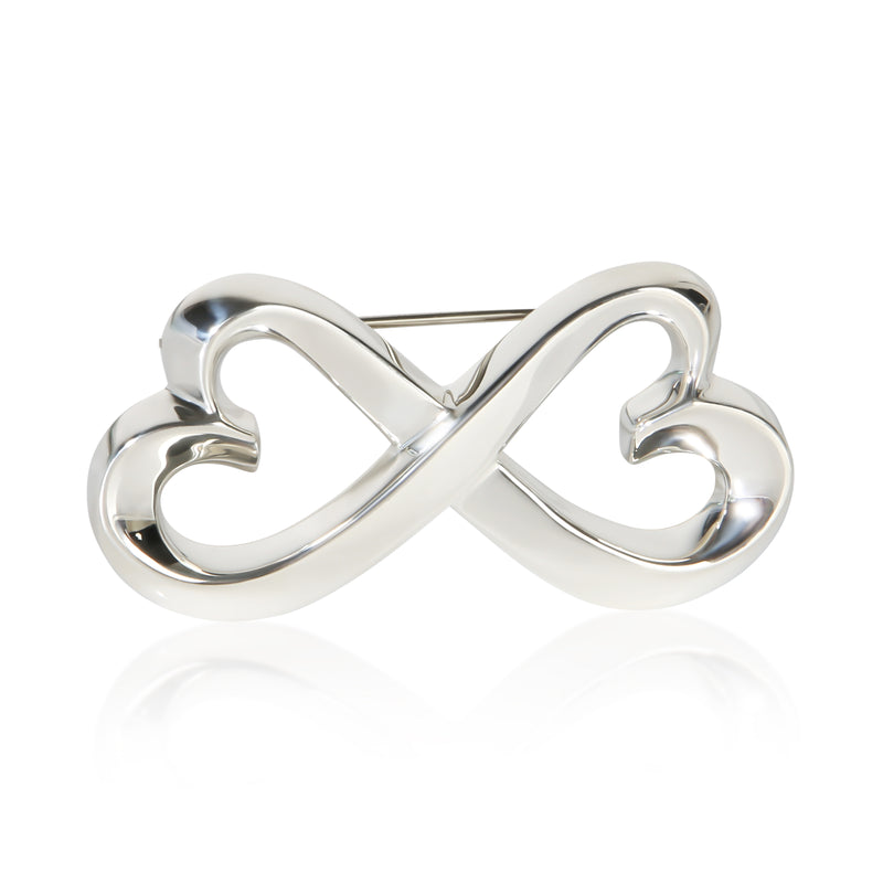Tiffany & Co. Sterling Silver Paloma Picasso Loving Heart Brooch fv