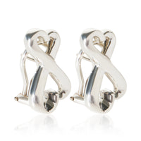 Tiffany & Co. Sterling Silver Paloma Picasso Loving Heart Earrings 2