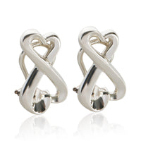 Tiffany & Co. Sterling Silver Paloma Picasso Loving Heart Earrings fv