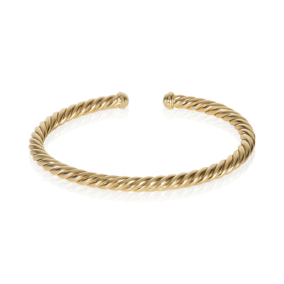 David Yurman Yellow Gold Cable Flex Bracelet fv