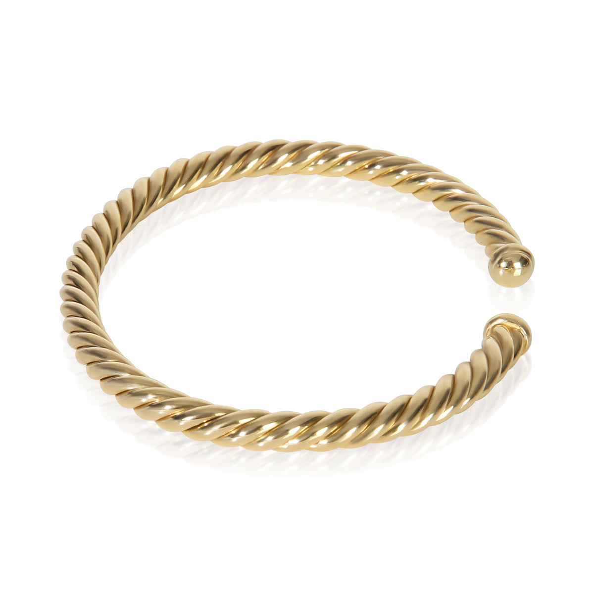 David Yurman Yellow Gold Cable Flex Bracelet 2