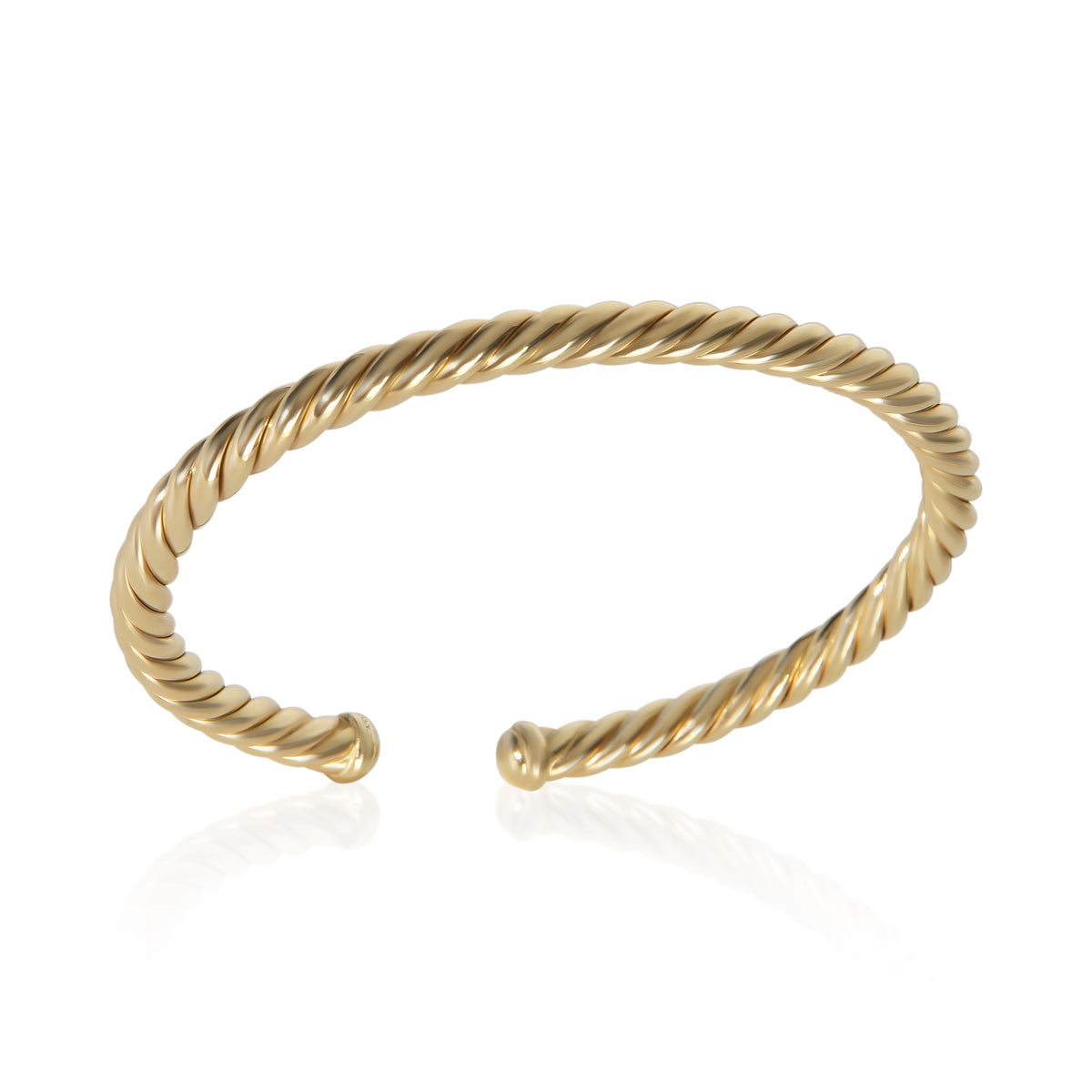 David Yurman Yellow Gold Cable Flex Bracelet 4
