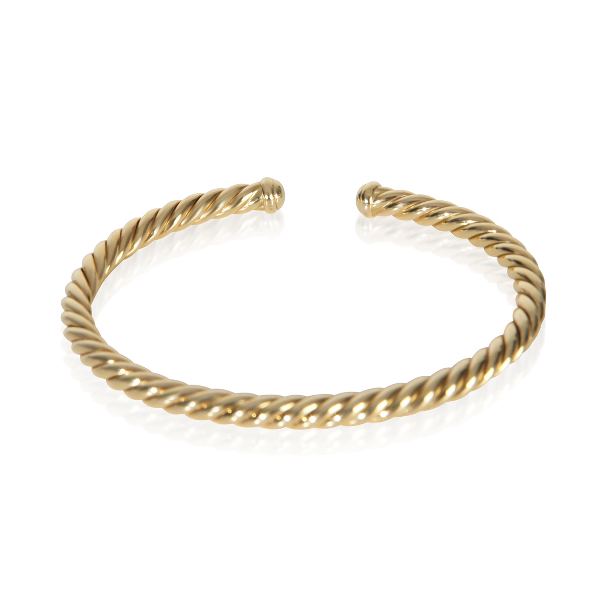 David Yurman Yellow Gold Cable Flex Bracelet 6