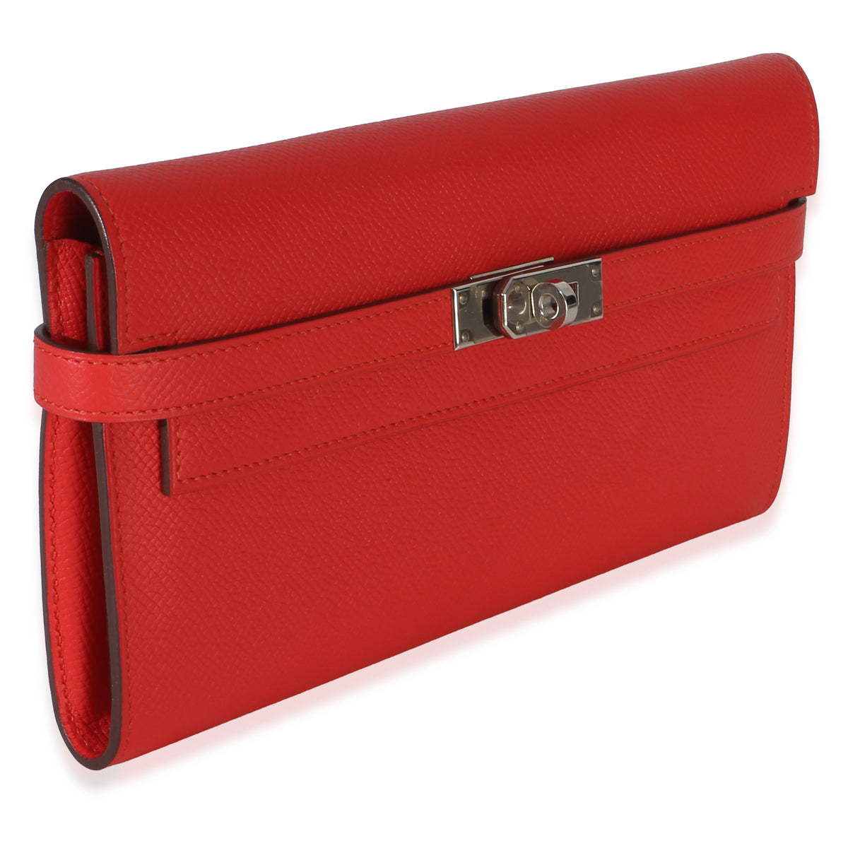 Hermès Rouge Tomate Epsom Kelly Long Wallet PHW Wallet 3