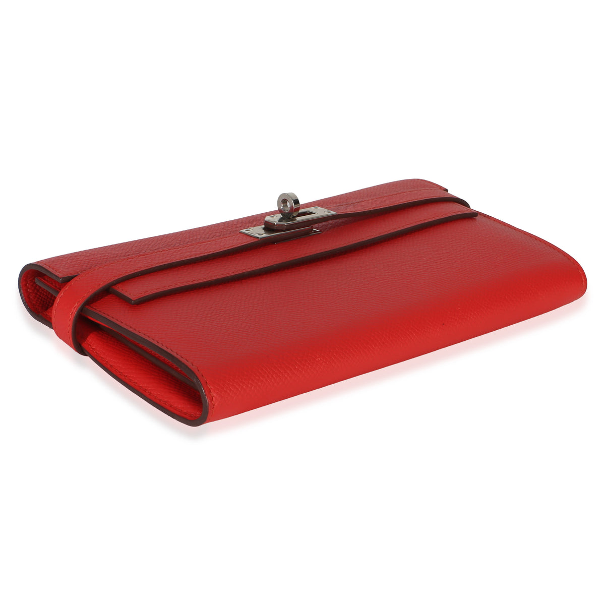 Hermès Rouge Tomate Epsom Kelly Long Wallet PHW Wallet 7