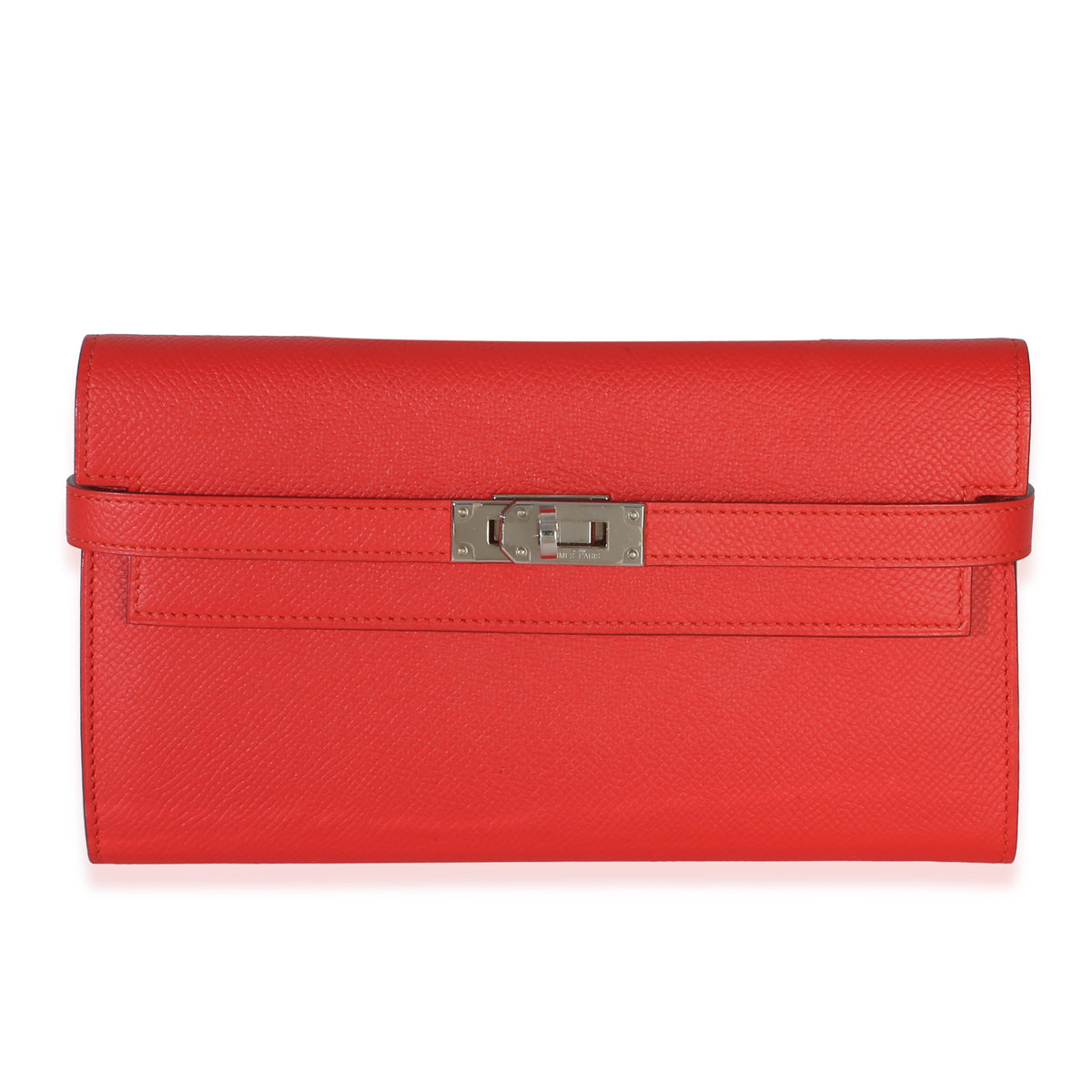 Hermès Rouge Tomate Epsom Kelly Long Wallet PHW Wallet id