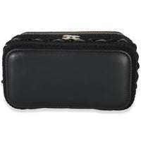 Chanel Black Quilted Lambskin Crochet Small Vanity Case With Chain Handbag 5