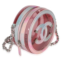 Chanel Pink Multicolor PVC Lambskin Filigree Round Clutch With Chain Handbag 3