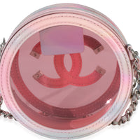 Chanel Pink Multicolor PVC Lambskin Filigree Round Clutch With Chain Handbag 4