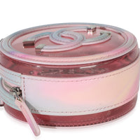 Chanel Pink Multicolor PVC Lambskin Filigree Round Clutch With Chain Handbag 6