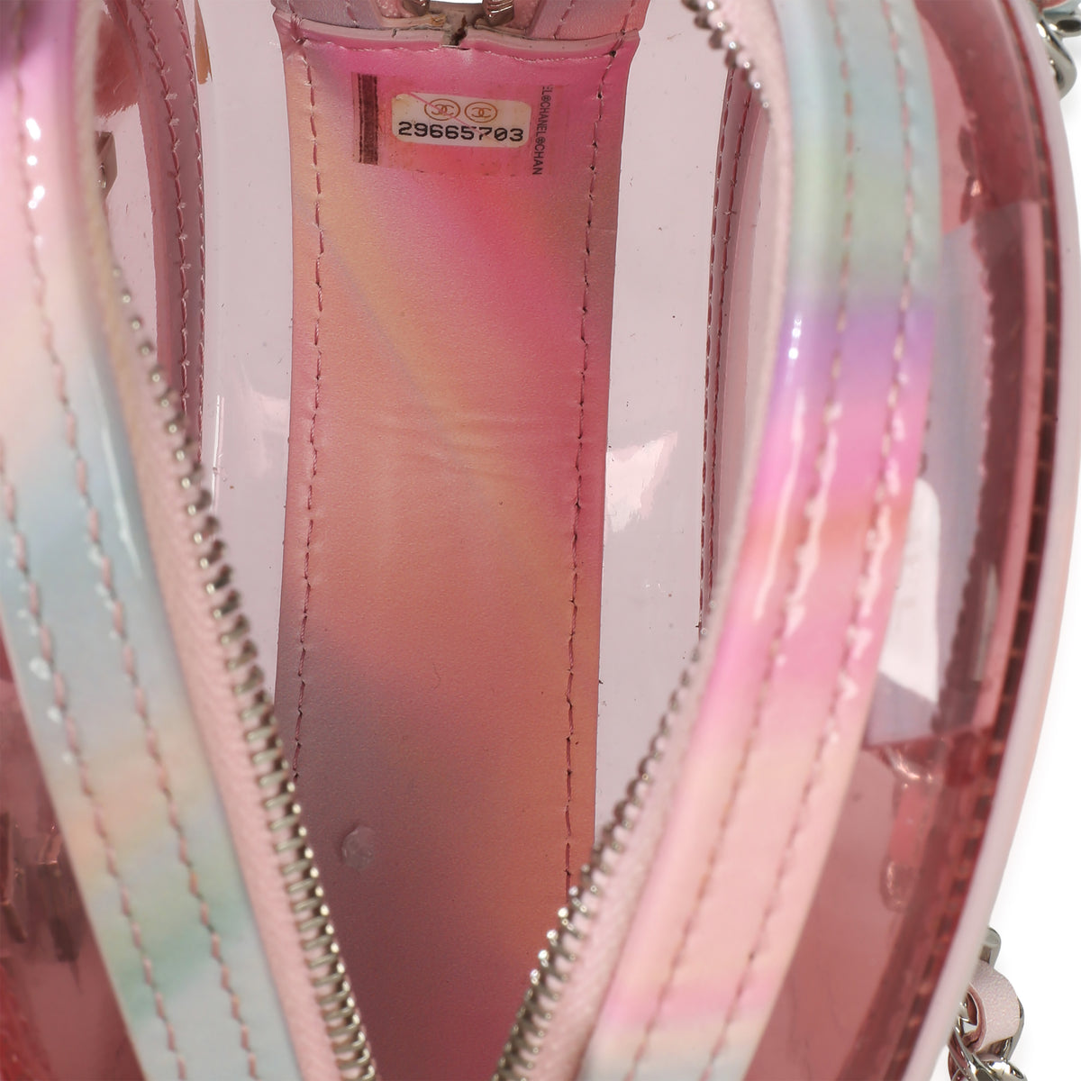 Chanel Pink Multicolor PVC Lambskin Filigree Round Clutch With Chain Handbag 7