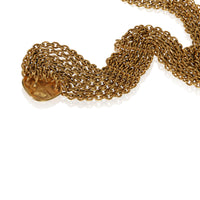 Chanel Gold Plated Vintage Matelasse Multistrand Necklace 4