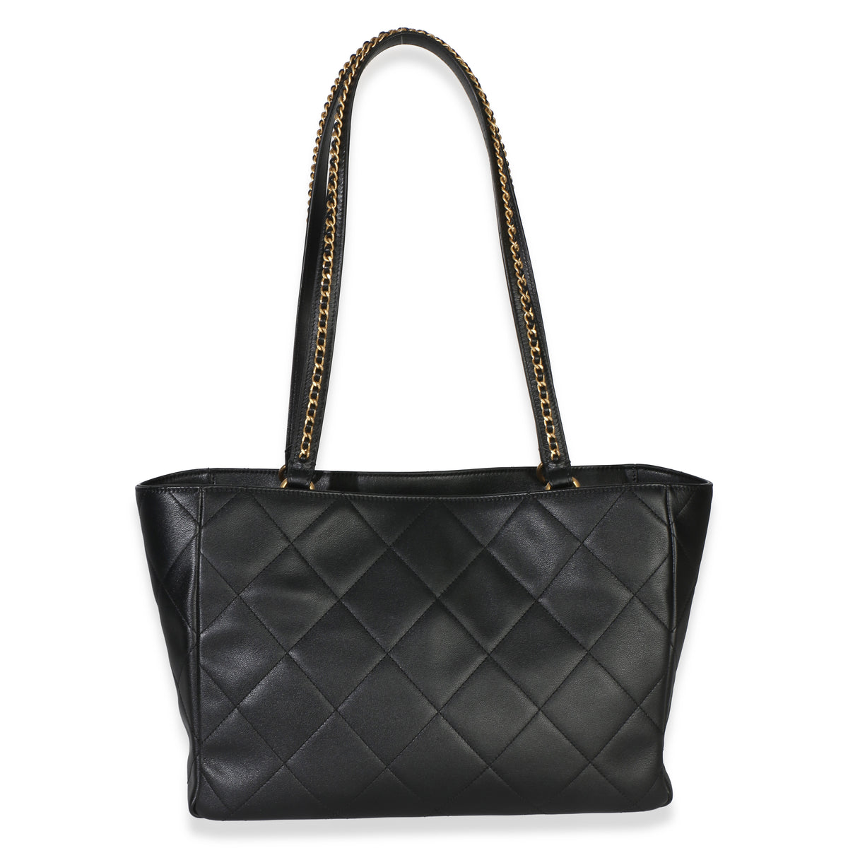 Chanel Black Quilted Calfskin Book Pocket Shopping Tote Handbag 4