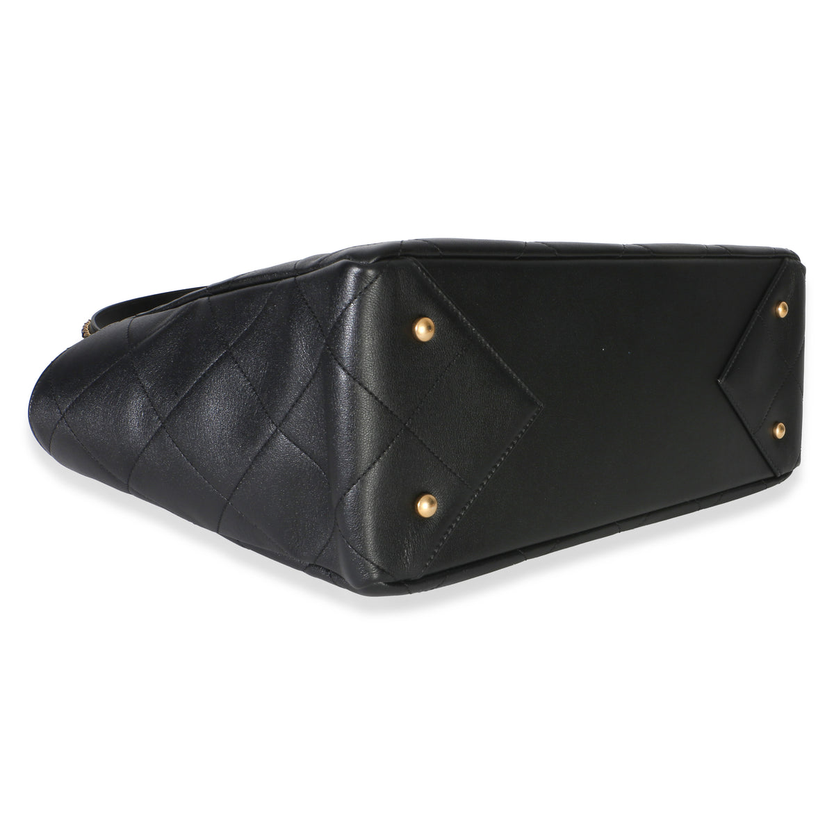 Chanel Black Quilted Calfskin Book Pocket Shopping Tote Handbag 7