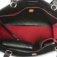 Chanel Black Quilted Calfskin Book Pocket Shopping Tote Handbag 8