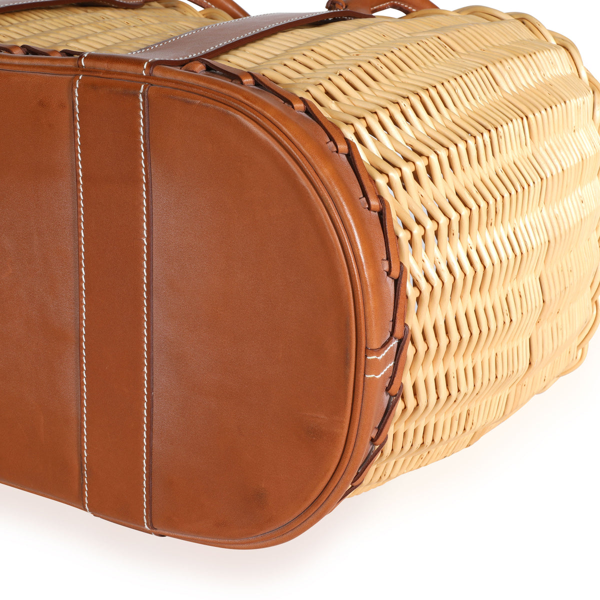 Hermès Fauve Barenia Wicker Osier Garden Party 36 Handbag box