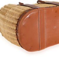 Hermès Fauve Barenia Wicker Osier Garden Party 36 Handbag clasp