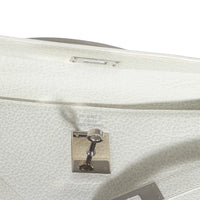 Hermès Gris Perle White Buffalo Skipper Dalmatian Retourne Kelly 35 PHW Handbag ad1