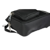 Prada Black Tessuto Pocket Nylon Technical Backpack Handbag clasp