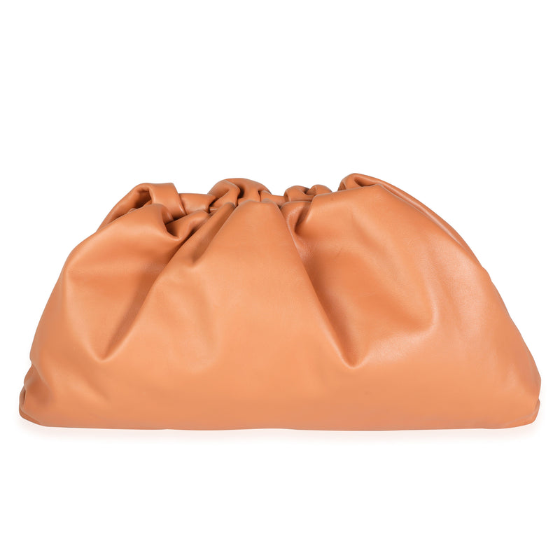 Bottega Veneta Tan Calfskin Leather Pouch Handbag fv