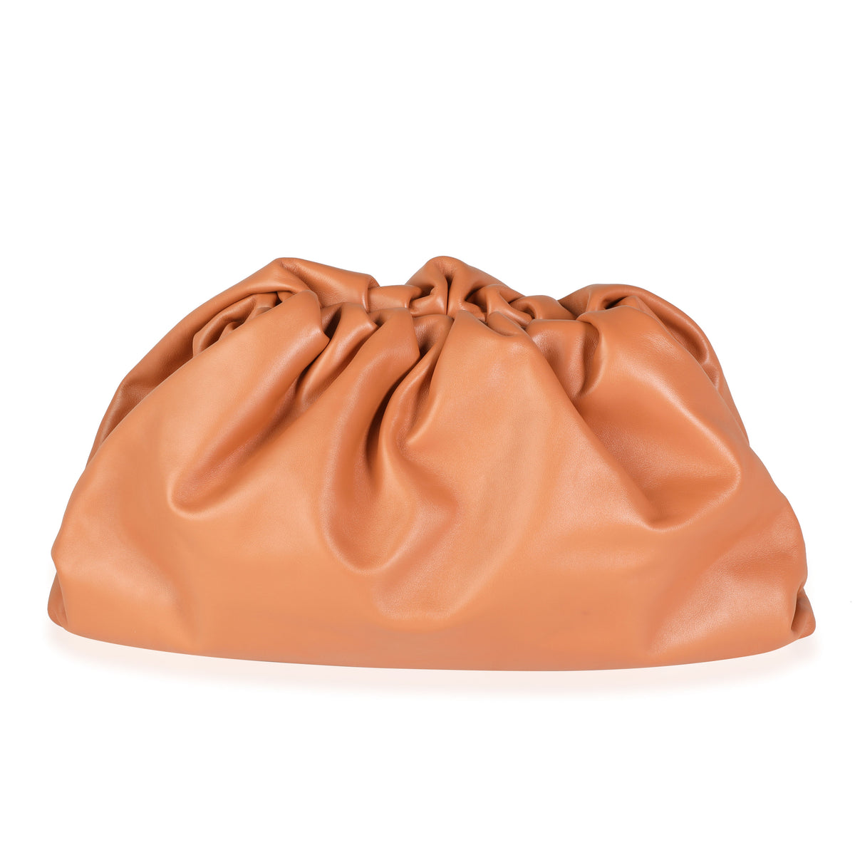Bottega Veneta Tan Calfskin Leather Pouch Handbag