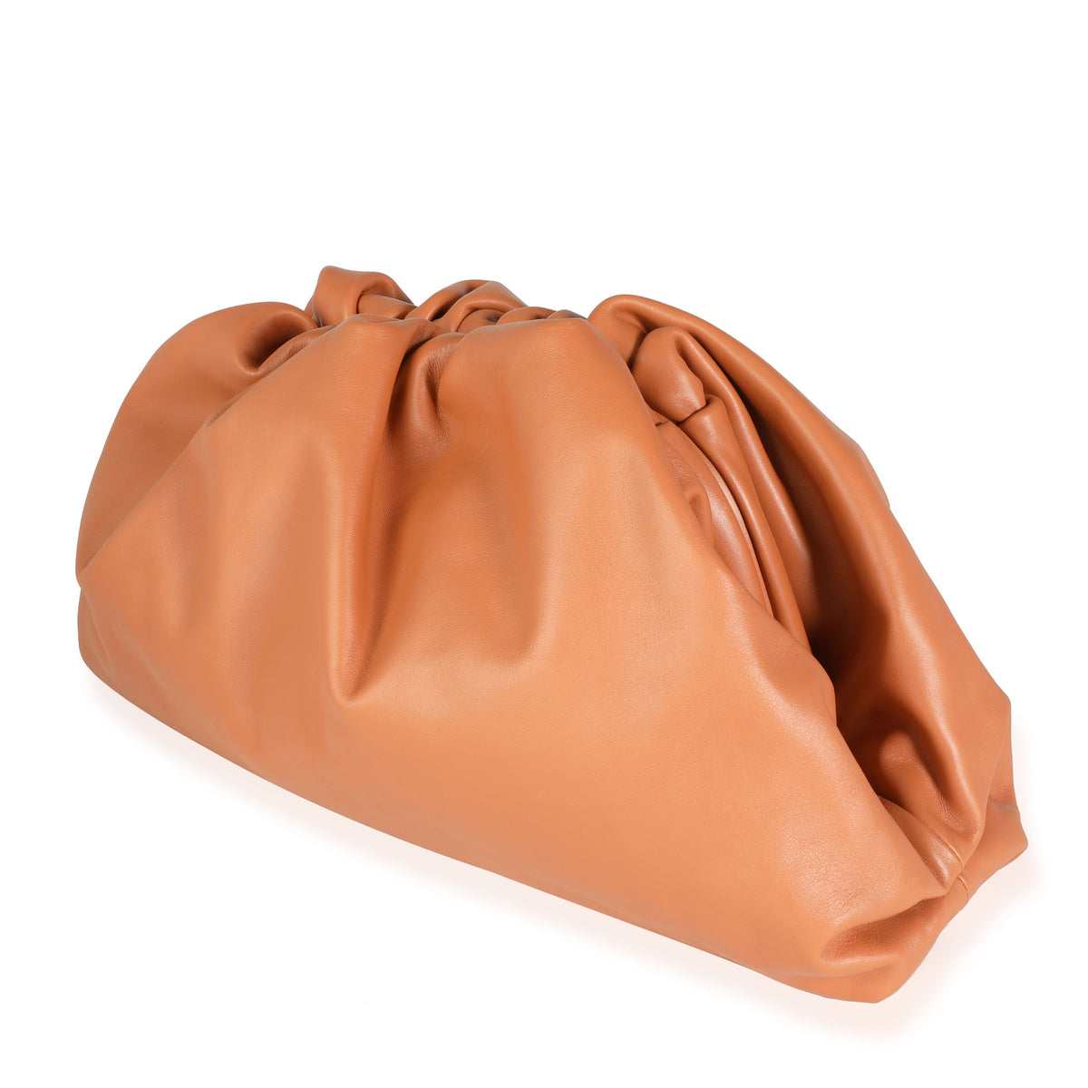 Bottega Veneta Tan Calfskin Leather Pouch Handbag