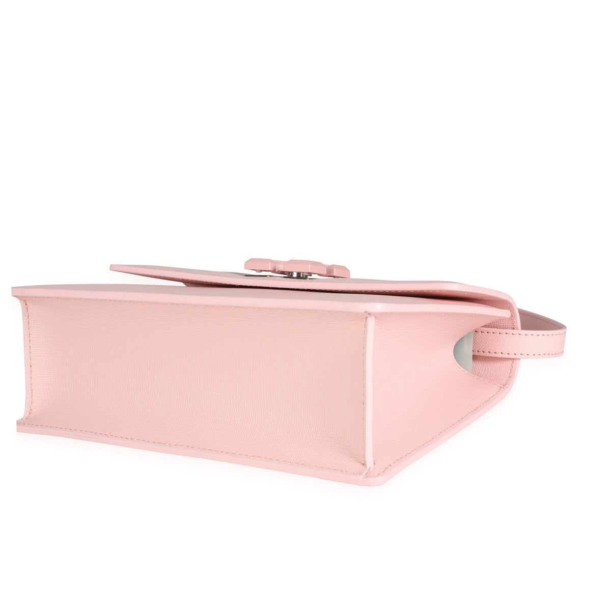 Off White Pink Saffiano Leather Jitney 2.0 Crossbody Bag Handbag box