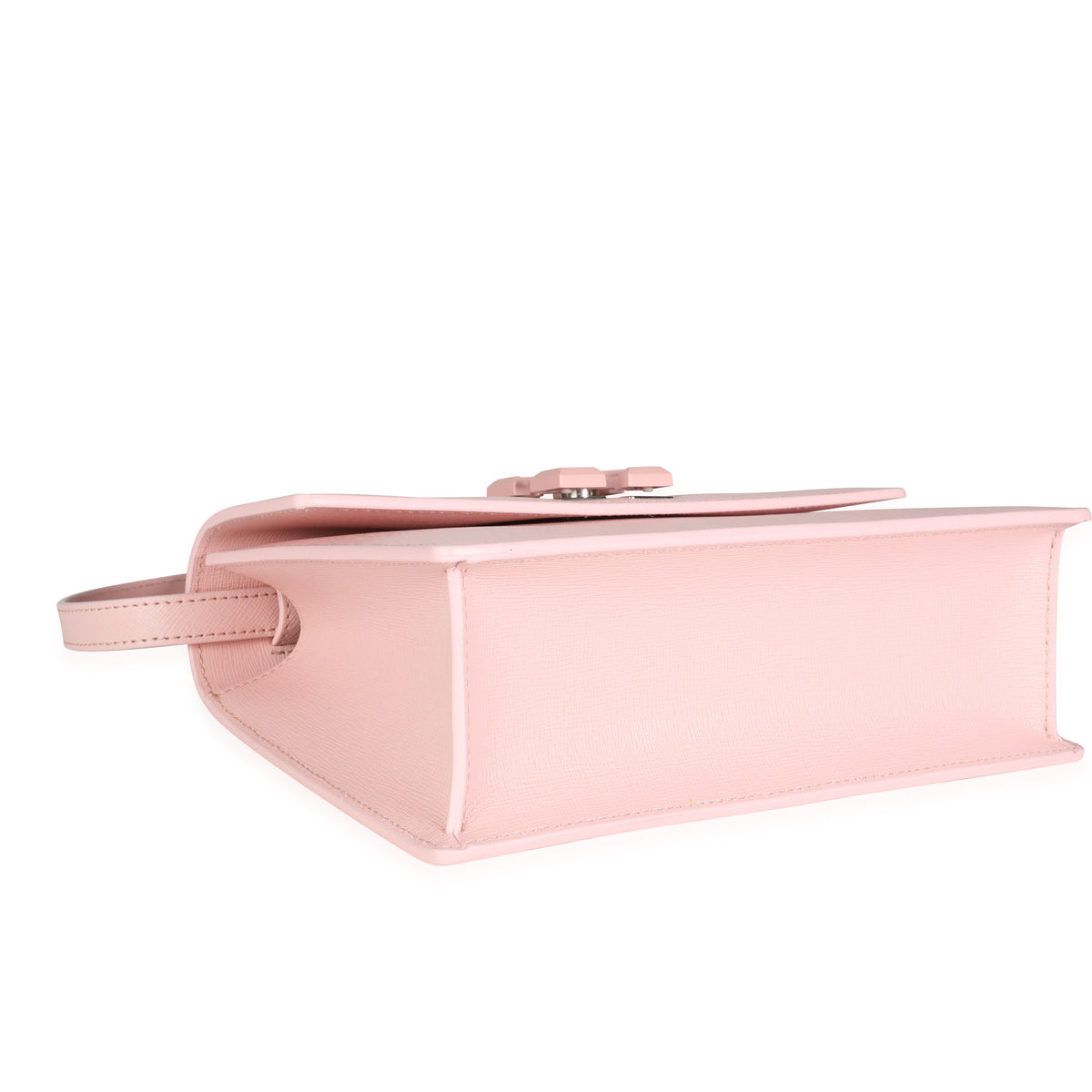 Off White Pink Saffiano Leather Jitney 2.0 Crossbody Bag Handbag clasp