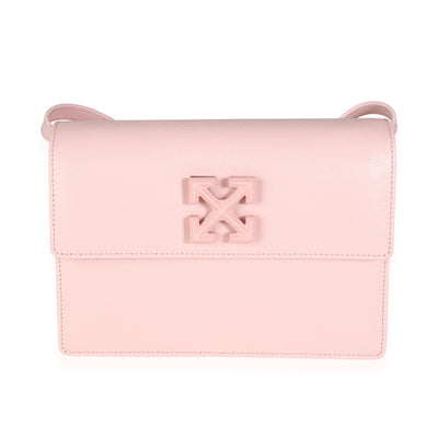 Off White Pink Saffiano Leather Jitney 2.0 Crossbody Bag Handbag fv