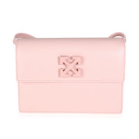 Off White Pink Saffiano Leather Jitney 2.0 Crossbody Bag Handbag fv