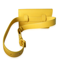 Off White Yellow Saffiano Leather Jitney 0.8 Tonal Arrow Belt Bag Handbag