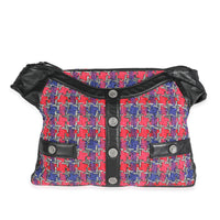 Chanel Black Lambskin & Multicolor Tweed Girl Bag Handbag fv