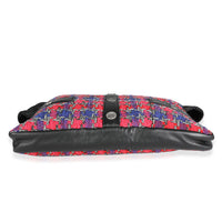 Chanel Black Lambskin & Multicolor Tweed Girl Bag Handbag stamp