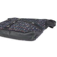 Chanel Navy Lambskin & Multicolor Tweed Girl Bag Handbag box