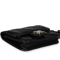 Chanel Black Quilted Lambskin Elegant Chain Mini  Belt Bag Handbag box